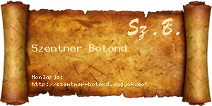 Szentner Botond névjegykártya
